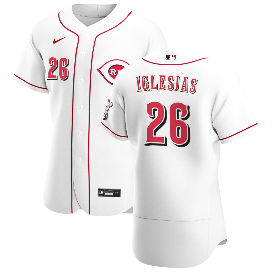 Cincinnati Reds #26 Raisel Iglesias Men Nike White Home 2020 Authentic Player MLB Jersey->cincinnati reds->MLB Jersey